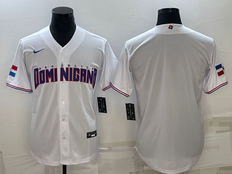 Men 2023 World Cub Blank White Nike MLB Jersey4
